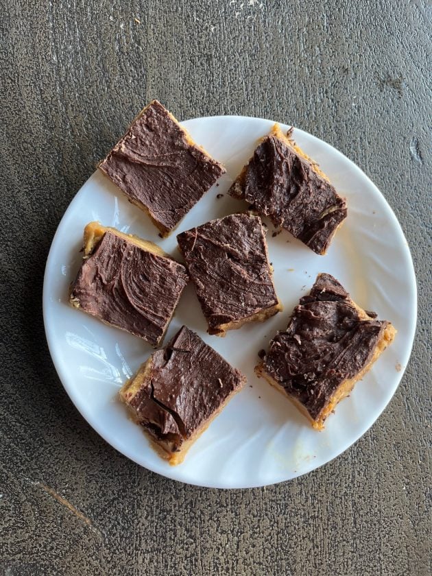 healthy Reese's peanut butter bars