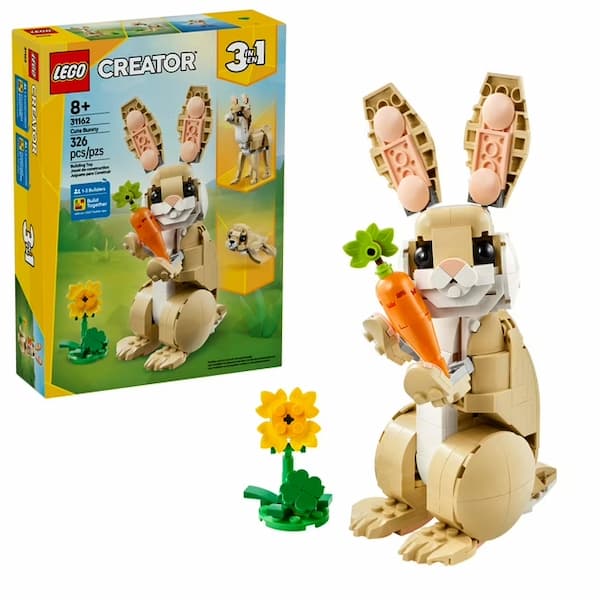 LEGO Creator 3 in 1 Cute Bunny Building Toy Set